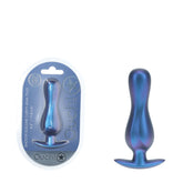 OUCH! Curvy Anal Plug 11.7 cm Metallic Blue Silicone Butt Plug Default Title Butt Plugs
